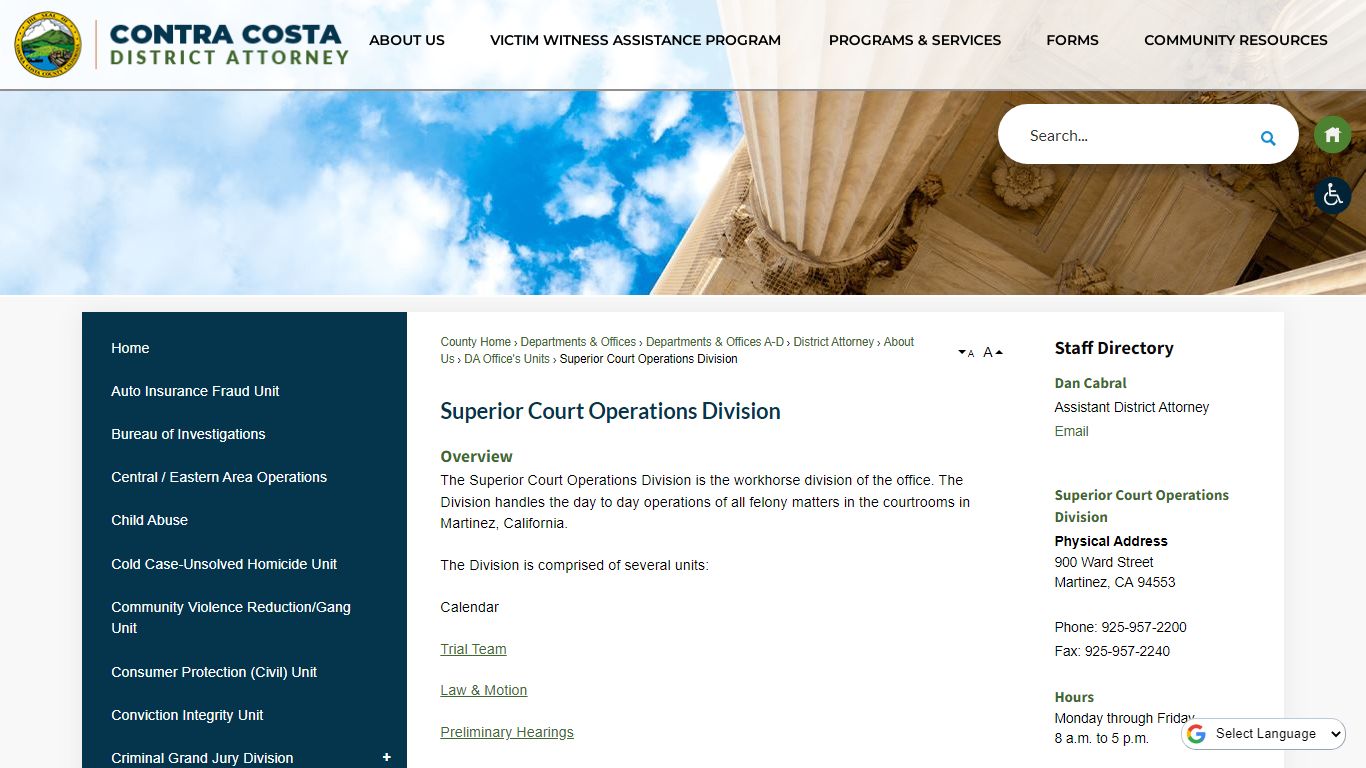 Superior Court Operations Division | Contra Costa County, CA Official ...