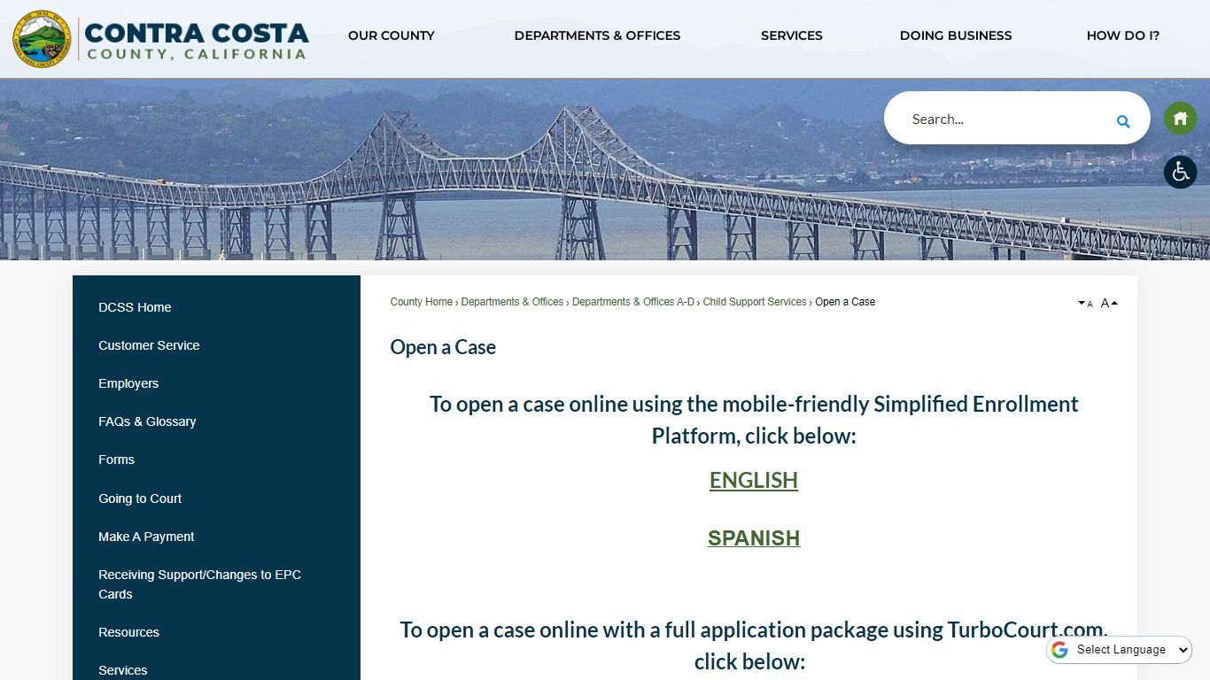 Open a Case | Contra Costa County, CA Official Website